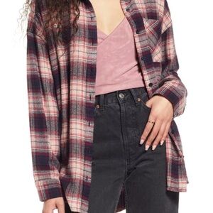 BP Red and Black Checkered Button-Down Shirt